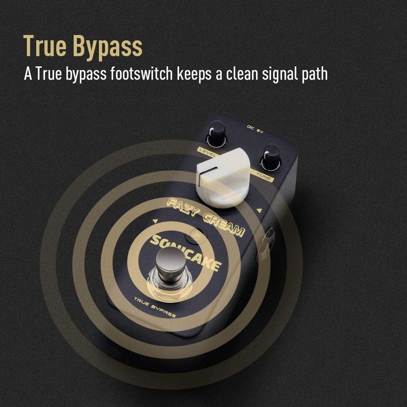 SONICAKE Fuzz Guitar Effect Pedal Fazy Cream Vintage Fuzz Pedal True Bypass - Image 4